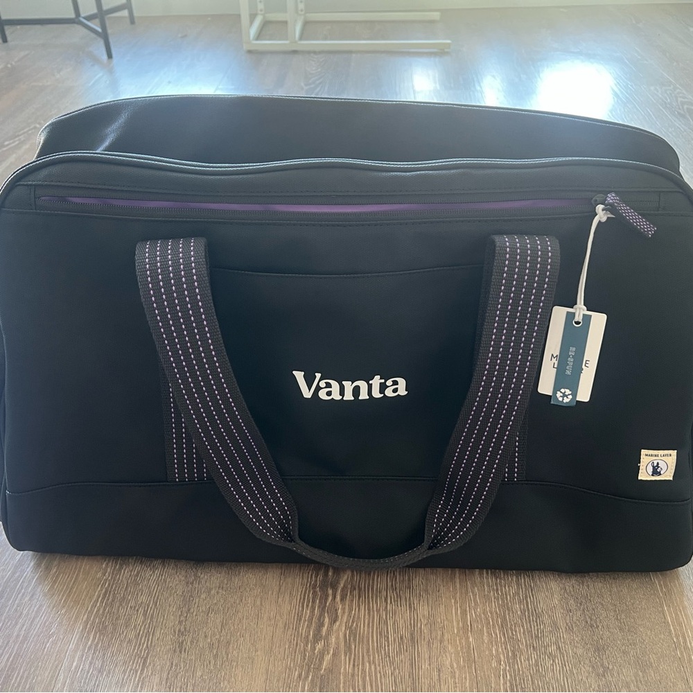 Marine Layer x Vanta Weekendwr Duffle Bag Rare Black & Purple NWT